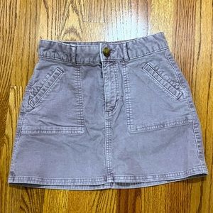 Lavender corduroy mini skirt